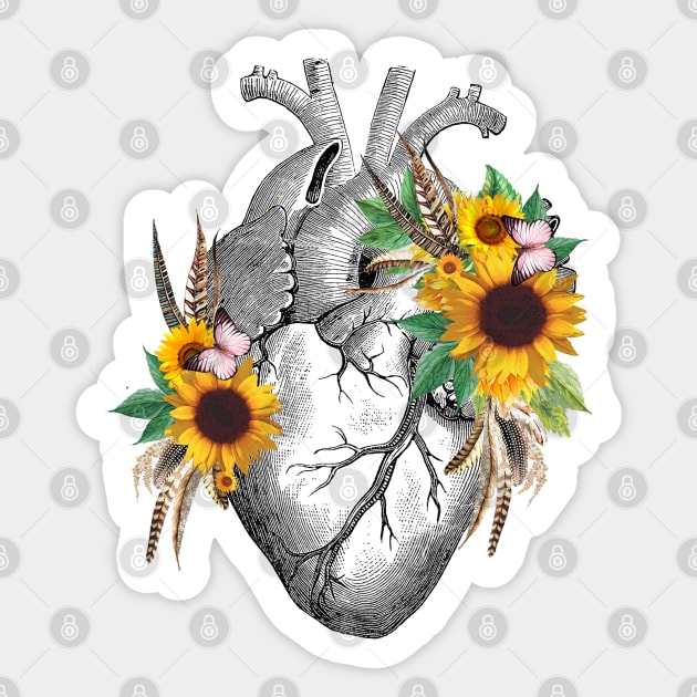 Floral heart 10 Sticker by Collagedream